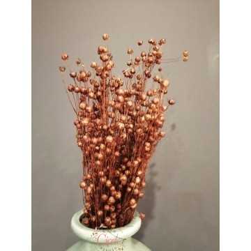 Keten Otu - Luna Otu Kuru Çiçek Demeti (Koyu Turuncu)