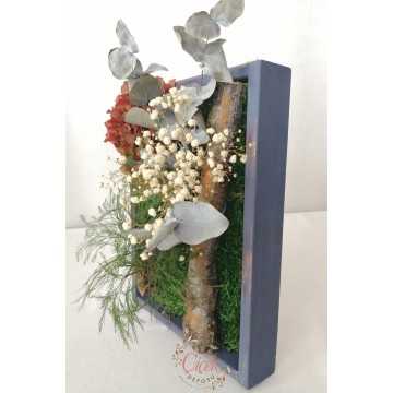 Canlı Yosun Tablo Kuş Otlu...